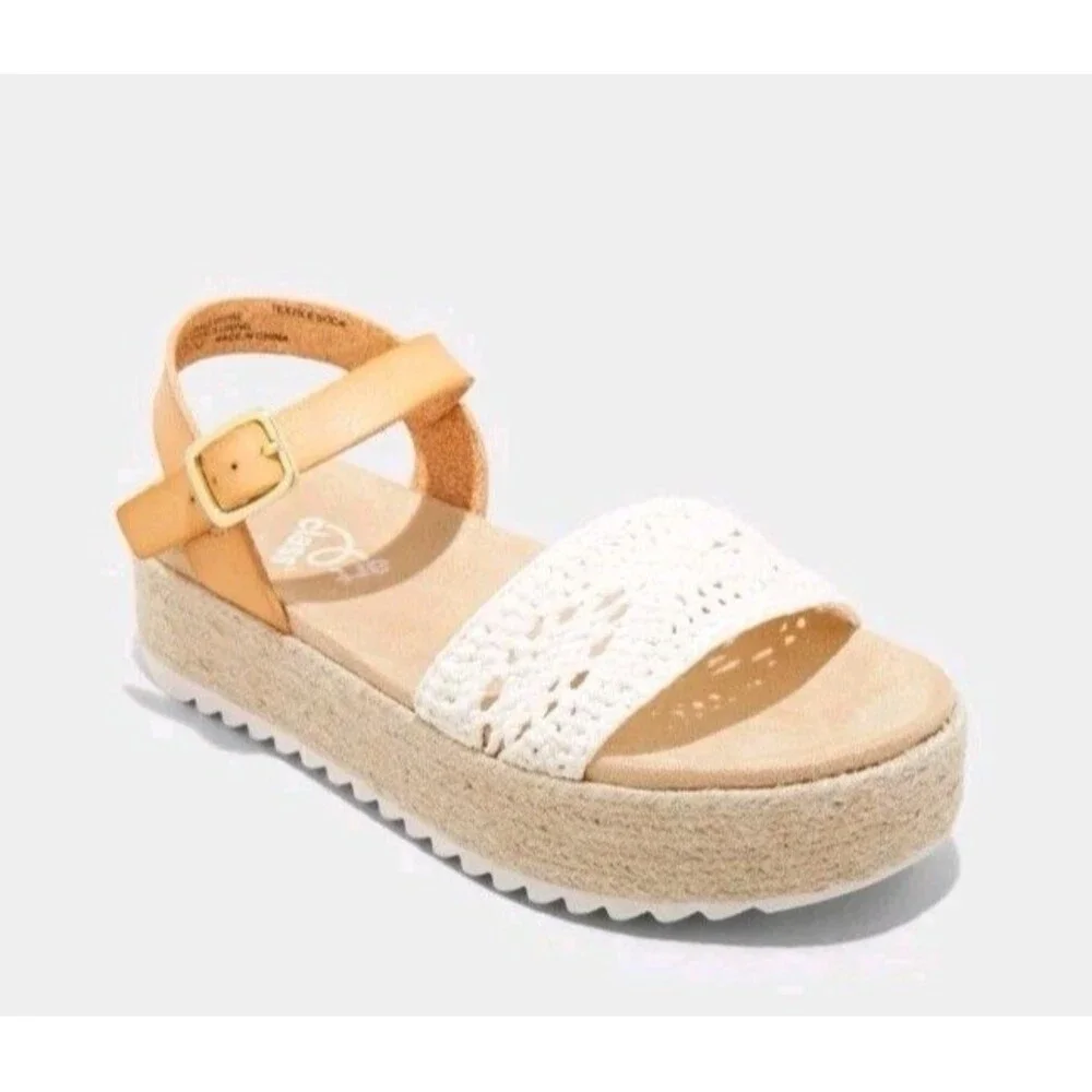 Art Class Lindsey Girl's Espadrille Platform Open Toe Wedge Sandals New Size 2